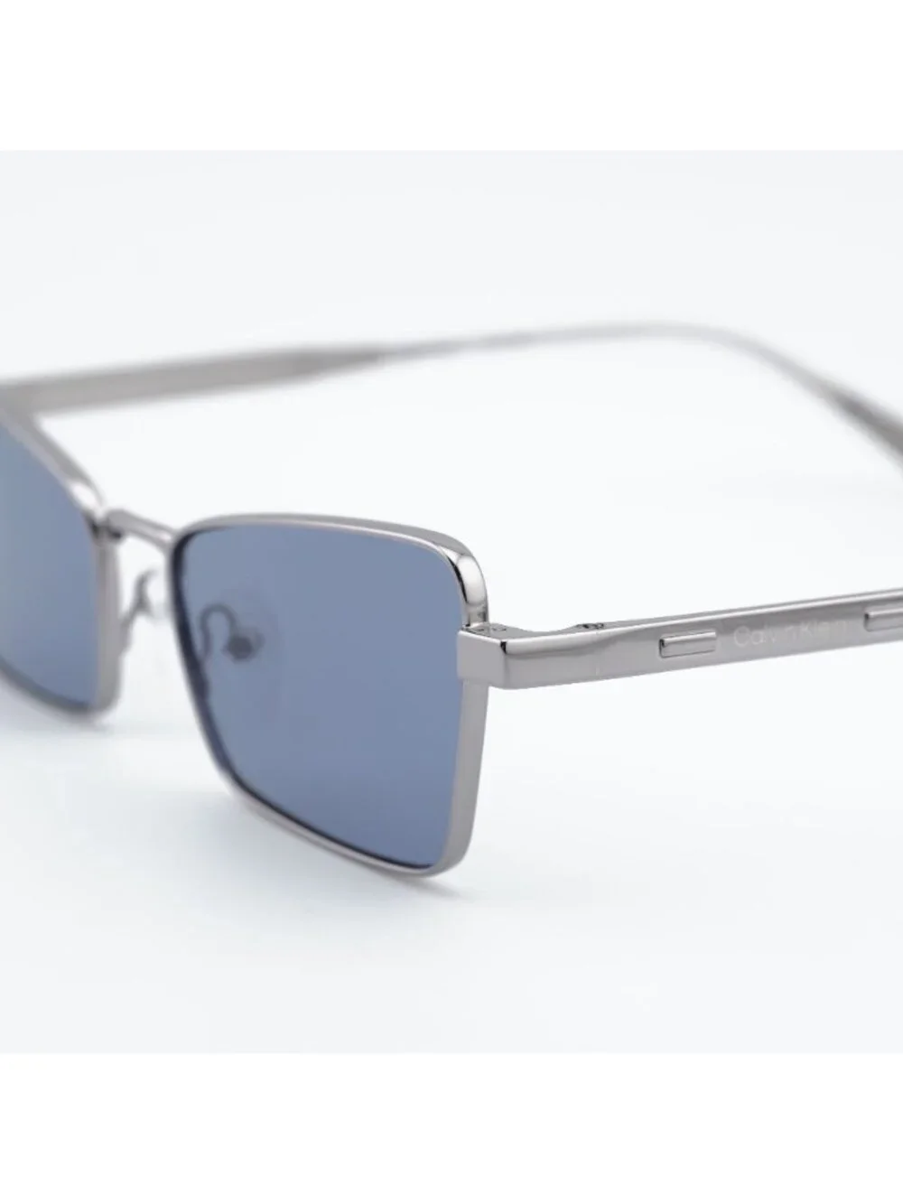 Calvin Klein CK24110S 014 Sunglasses Gunmetal Butterfly Frame, Blue Lenses